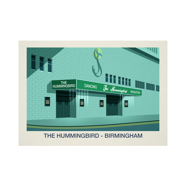 THE HUMMINGBIRD VENUE POSTER - Ski Poster & Art Prints - Shop Online | Steve Ash Illustration
