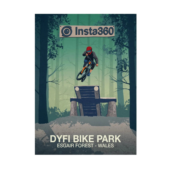 DYFI Bike Park Poster - Ski Poster & Art Prints - Shop Online | Steve Ash Illustration