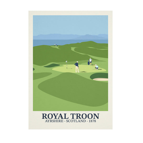 Royal Troon Golf Poster Steve Ash illustration