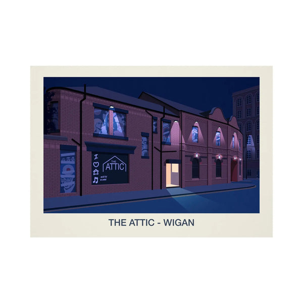 THE ATTIC NIGHTCLUB POSTER Steve Ash illustration