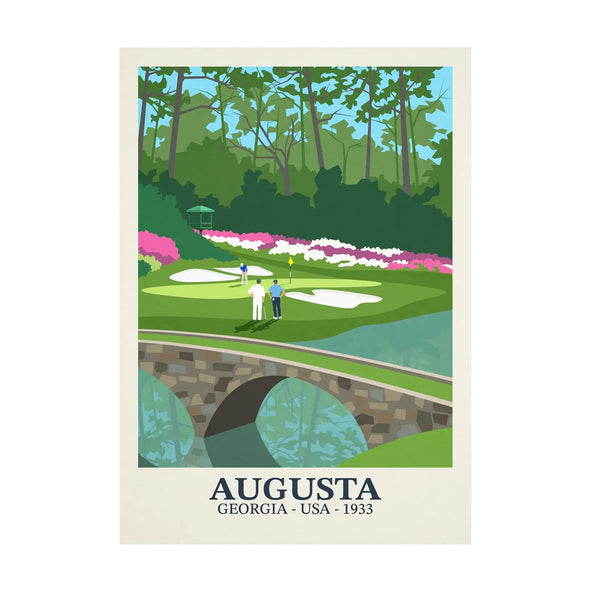 Augusta Golf Poster Steve Ash illustration
