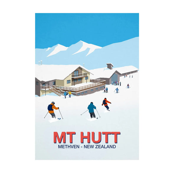 Mt Hutt ski poster