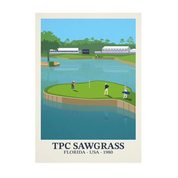 TPC Sawgrass Golf Poster Steve Ash illustration