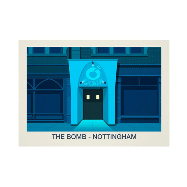 The Bomb Nightclub Poster Steve Ash illustration