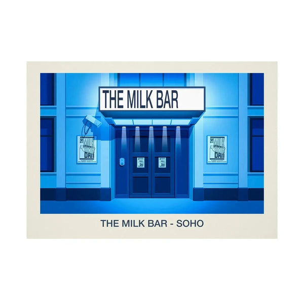 THE MILK BAR VENUE POSTER Steve Ash illustration