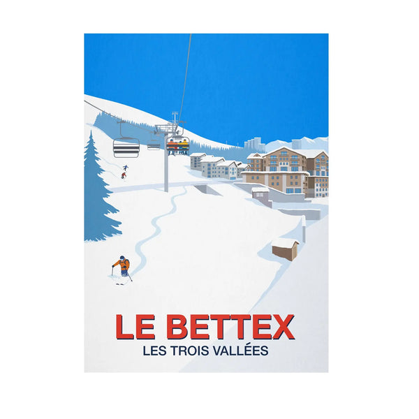 Le Bettex Ski Poster - Ski Poster & Art Prints - Shop Online | Steve Ash Illustration