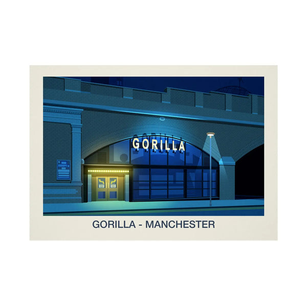 Gorilla Music Venue Poster Steve Ash illustration