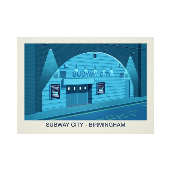 SUBWAY CITY NIGHTCLUB POSTER - Ski Poster & Art Prints - Shop Online | Steve Ash Illustration