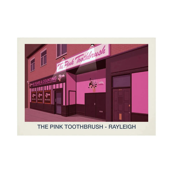THE PINK TOOTHBRUSH VENUE POSTER Steve Ash illustration
