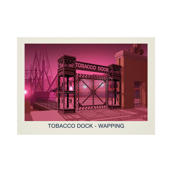 Tobacco Dock London Venue Poster | Iconic Nightclub & Music Print Steve Ash illustration