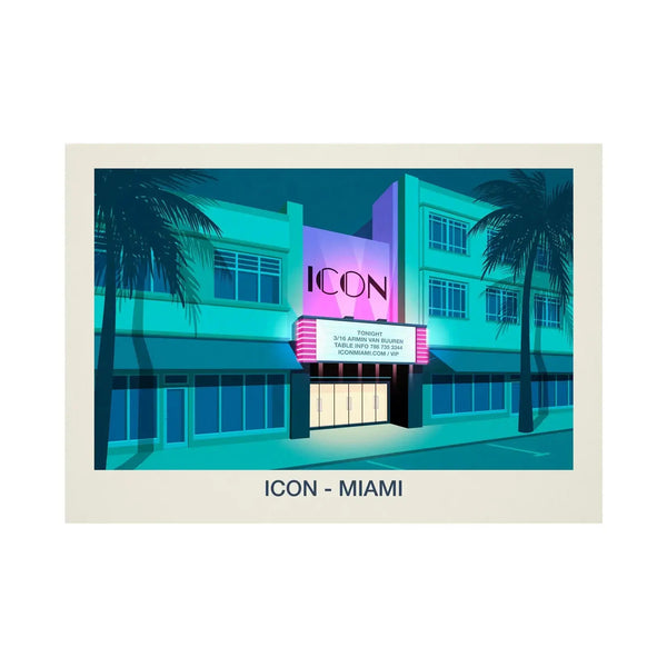 ICON NIGHTCLUB POSTER Steve Ash illustration