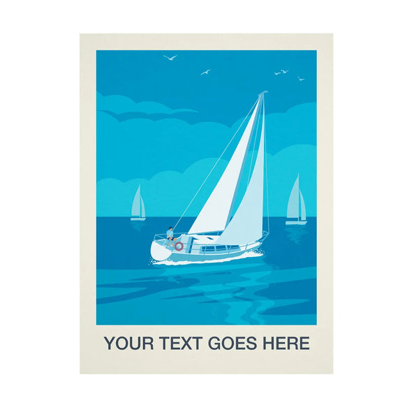 Personalised Sailing Print Steve Ash illustration