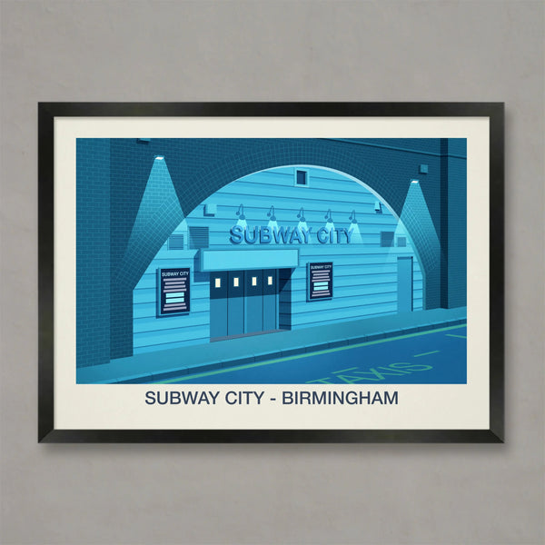 SUBWAY CITY NIGHTCLUB POSTER - Ski Poster & Art Prints - Shop Online | Steve Ash Illustration