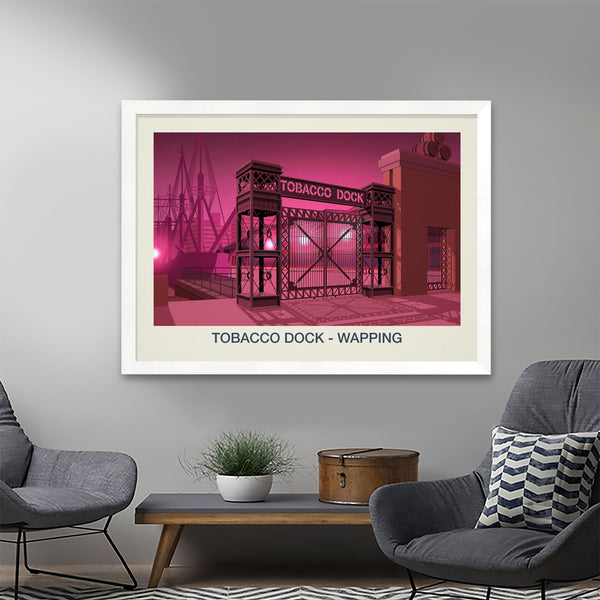 Tobacco Dock London Venue Poster | Iconic Nightclub & Music Print Steve Ash illustration