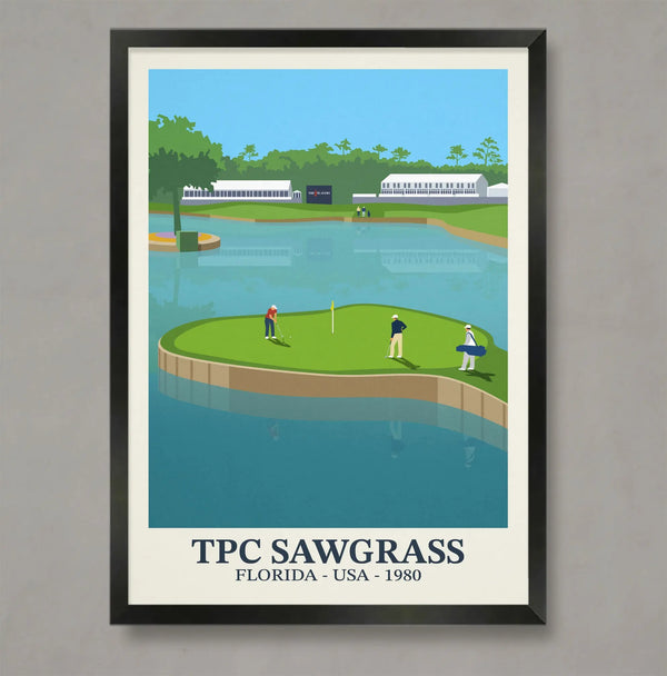 TPC Sawgrass Golf Poster Steve Ash illustration