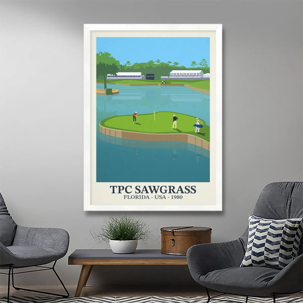 TPC Sawgrass Golf Poster Steve Ash illustration