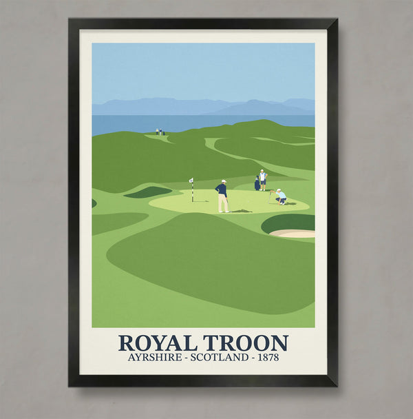 Royal Troon Golf Poster Steve Ash illustration
