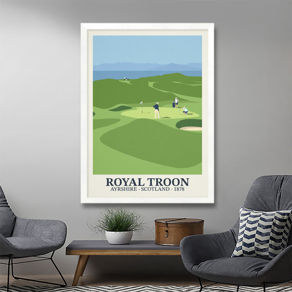 Royal Troon Golf Poster Steve Ash illustration