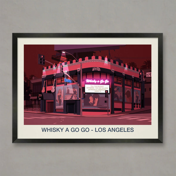 WHISKY A GO GO VENUE POSTER Steve Ash illustration