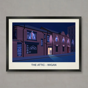THE ATTIC NIGHTCLUB POSTER Steve Ash illustration
