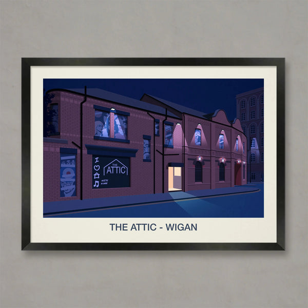 THE ATTIC NIGHTCLUB POSTER Steve Ash illustration