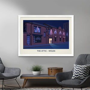THE ATTIC NIGHTCLUB POSTER Steve Ash illustration