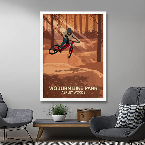 Woburn Bike Park Poster - Ski Poster & Art Prints - Shop Online | Steve Ash Illustration
