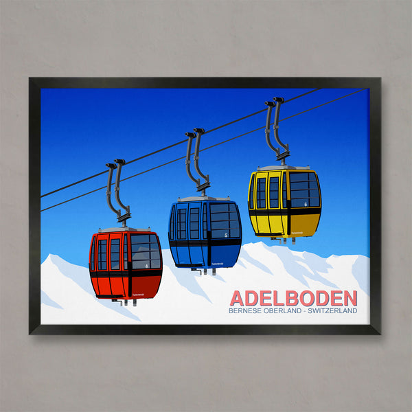 Adelboden ski poster