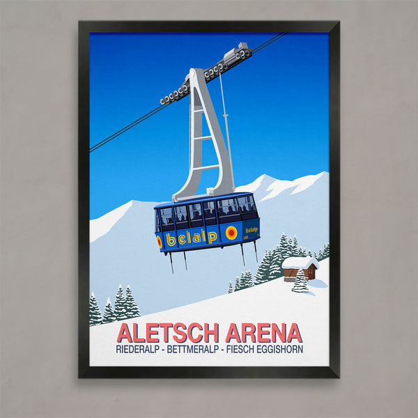 Affiche de ski Aletsch Arena