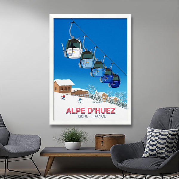 Alpe D'Huez ski poster