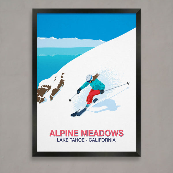 Alpine Meadows ski poster