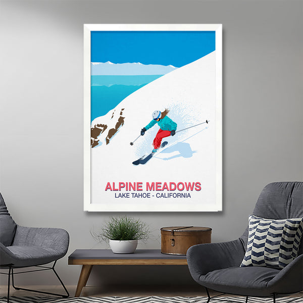 Alpine Meadows ski poster