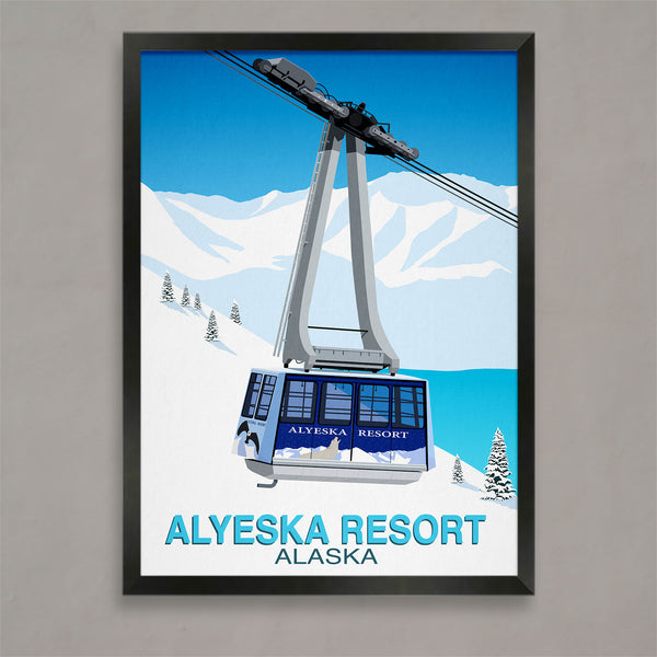 Affiche de ski Alyeska