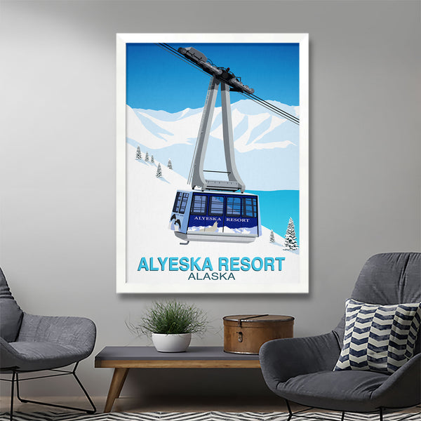 Affiche de ski Alyeska