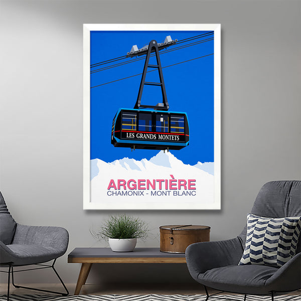 Affiche ski Argentière