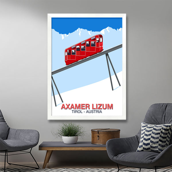 Axamer Lizum ski poster