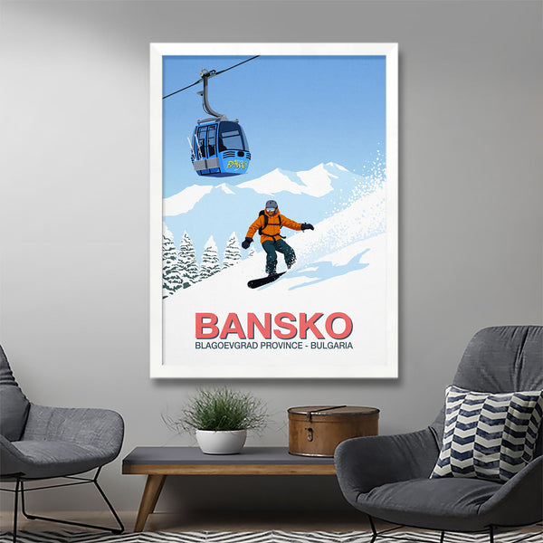 Affiche de snowboard Bansko
