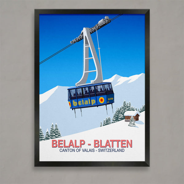 Belalp Blatten ski poster