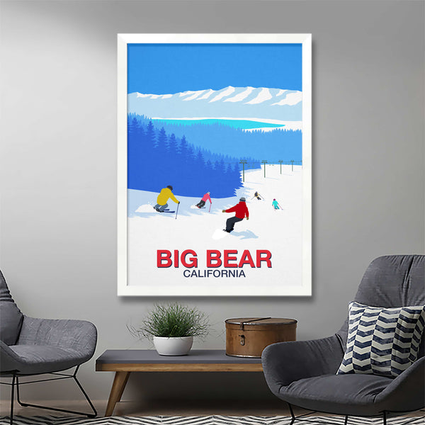 Big Bear Mountain ski resort poster