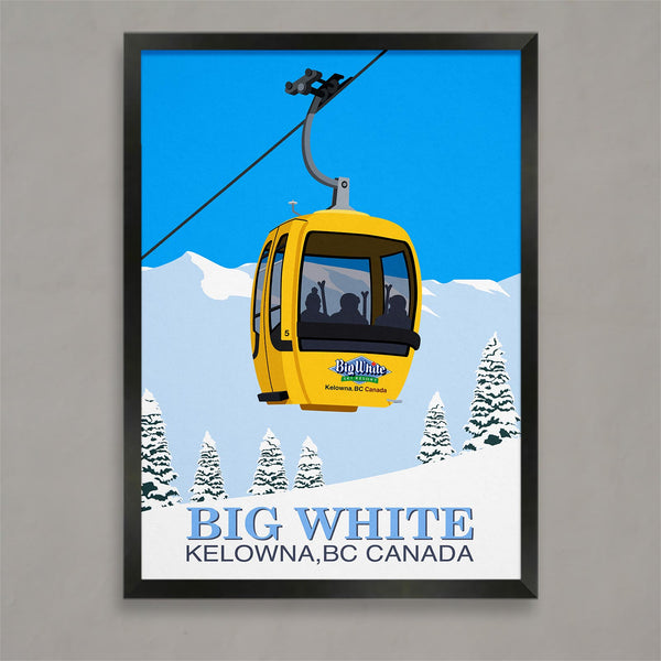 Affiche grand ski blanc