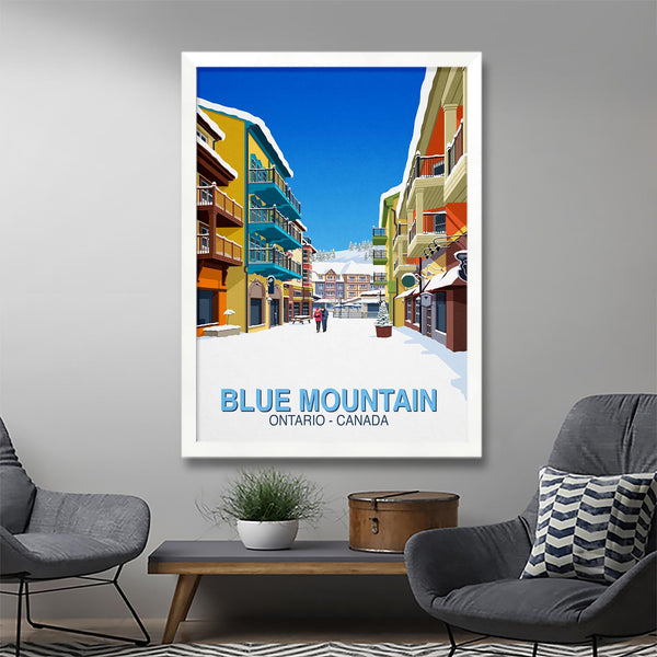 Affiche de ski Blue Mountain