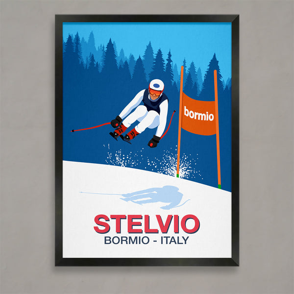 Bormio downhill ski race poster
