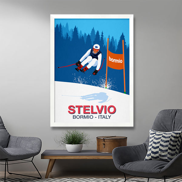 Bormio downhill ski race poster