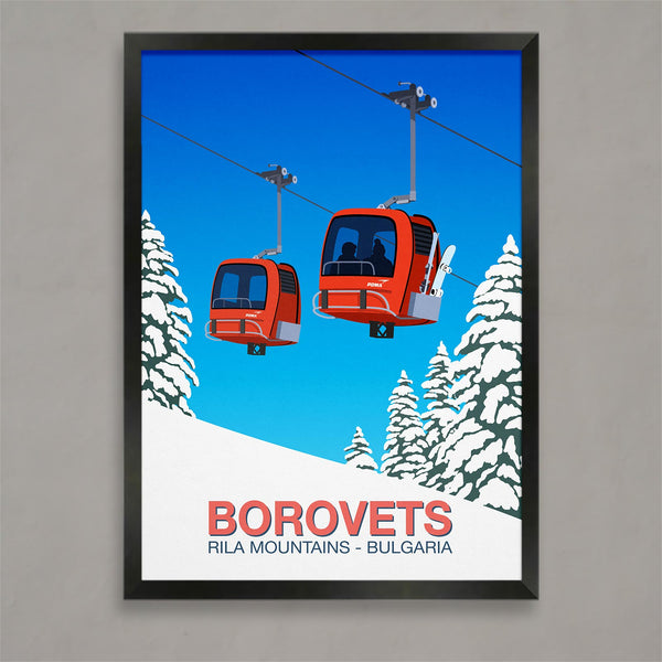 Borovets ski poster