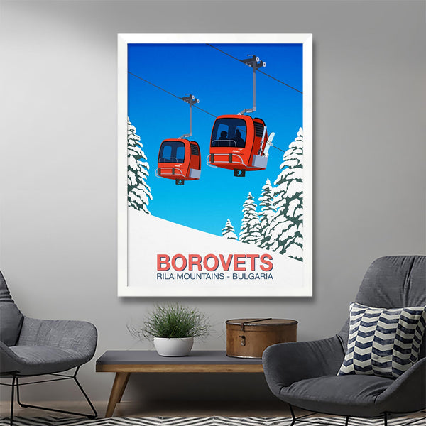 Borovets ski poster