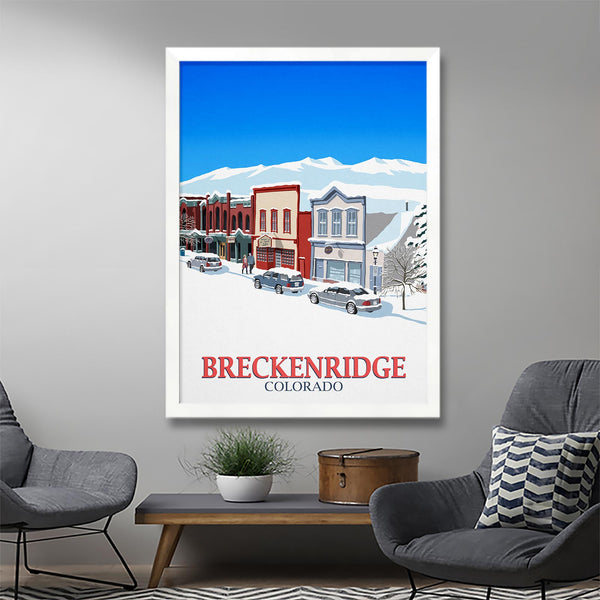 Affiche de la ville de ski de Breckenridge