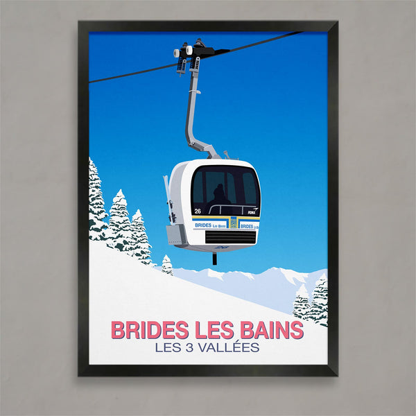 Affiche ski Brides Les Bains