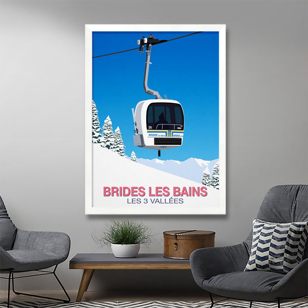 Affiche ski Brides Les Bains