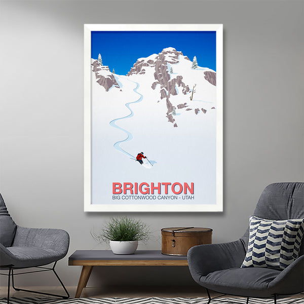Affiche de ski de Brighton