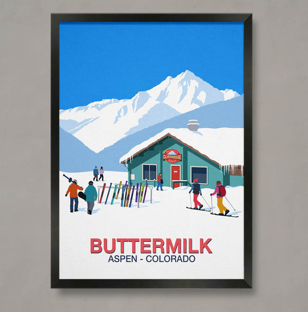 Buttermilk ski resort poster
